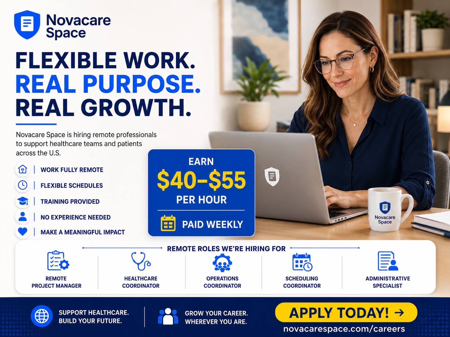 Novacare Space remote careers advertisement.